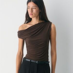 Aritzia Babaton Rich Brown Women's Blouse